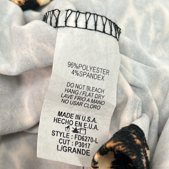 Flamingo Women’s Leopard Print Short Sleeve Dress Size Large - Picture 6 of 9